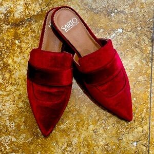 Franco Sarto Palmer velvet mules